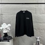 Dior Long-Sleeved Black Simple And Elegant Autumn Winter Early Embroidery