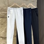 Descente Trousers Blue Silk Fleece Mesh Simple Design Autumn Winter Side Pockets