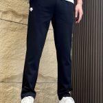 Descente Trousers Blue Silk Fleece Mesh Simple Design Autumn Winter Side Pockets