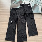Fila Trousers Black Autumn Embroidery Heavy