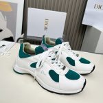 Dior Sneakers Red Mesh Lace Autumn Metal Logo