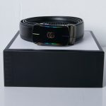Gucci Belt Red Top-Grain Cowhide