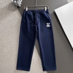 Louis Vuitton Pants Blue Autumn Embroidery