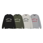 Fear Of God Long-Sleeved Shirts Red Male Cotton Combed Gothic Style