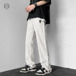 Chrome Hearts Jeans Red Denim Distressed Retro Workwear