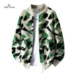 Stone Island Sweater Green Knitted Fabric Relaxed Fit