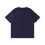Louis Vuitton Short-Sleeved T-Shirt Lime Cotton Pure Ribbed Fabric Neckline Stitching Embroidery