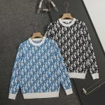 Dior Sweater Red Cotton Wool Jacquard