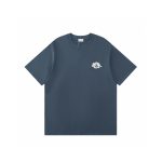 Dior Short-Sleeved T-Shirt Lime Cotton Pure Jacquard Ribbed Fabric Neckline Stitching Embroidery Patch