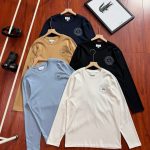 Lacoste Long-Sleeved Shirt Blue Cotton Pure Soft Simple And Versatile Autumn Winter Early