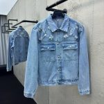 Louis Vuitton Jacket Red Denim Autumn