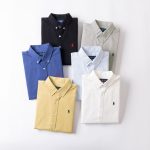 Ralph Lauren Long-Sleeved Shirts Red Cotton Wool Oxford Cloth Minimalist Style