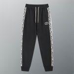 Dior Trousers Red Cotton Pure Simple And Elegant Embroidery 3D
