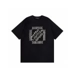 Louis Vuitton Short-Sleeved T-Shirt Lime Cotton Pure Ribbed Fabric Neckline Stitching Embroidery