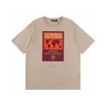 Louis Vuitton Short-Sleeved T-Shirt Lime Cotton Pure Ribbed Fabric Neckline Stitching Embroidery