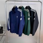 Adidas Coat Red Jacquard Autumn Winter Early
