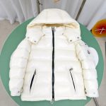 Moncler Down Jacket Pink Duck Nylon Fabric Slim Fit