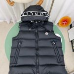 Moncler Hoodies Red Duck Down Nylon Fabric Winter