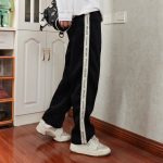 Prada Trousers Black Jacquard Double-Sided Fabric Winter