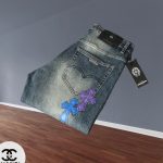 Chrome Hearts Jeans Red Cotton Denim Autumn Winter