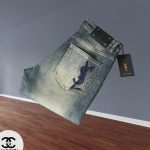 Saint Laurent Jeans Red Cotton Denim Autumn Winter