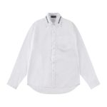 Balenciaga Shirt Red Cotton Plain Weave Embroidery