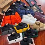 North Down Jacket Red Duck Nylon Rock Climbing Spring Embroidery