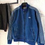 Adidas Coat Red Denim Exquisite Workmanship Retro Wash
