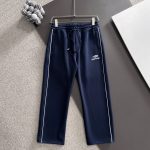 Balenciaga Pants Blue Autumn Embroidery