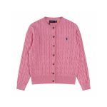 Ralph Lauren Outerwear Red Cotton Pure Cable Knit Easy To Match