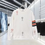 Thom Browne Long-Sleeved Shirts Red Wool Blend Mesh Spring Summer