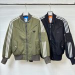 Adidas Outerwear Red Cotton Silk Polyester Nylon Spring Autumn Zippered Pocket
