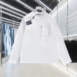 Prada Long-Sleeved T-Shirt Ash Cotton Pure Patch