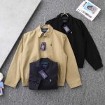 Ralph Lauren Coat Blue Cotton Pure Streetwear Embroidery