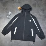 North Windproof Jacket Red Minimalist Black And White Color Blocking