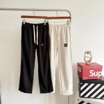 Stone Island Casual Trousers Red Cotton Pure High-Quality Materials Autumn