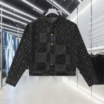 Louis Vuitton Outerwear Red Jacquard Denim Pattern