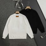 Louis Vuitton Sweatshirt Red Cotton Pure Double Needle Stitching Embroidery