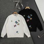 Louis Vuitton Long-Sleeved Black Eva Cotton Pure Twill Autumn Winter Embroidery
