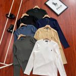 Ralph Lauren Long-Sleeved Shirts Red Cotton Mercerized Denim High Cost Performance Simple Design