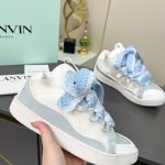 Lanvin Sneakers Color Suede Cowhide Blocking