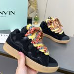 Lanvin Sneakers Color Suede Cowhide Blocking
