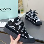 Lanvin Sneakers Color Suede Cowhide Blocking