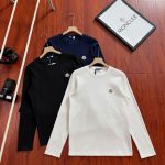 Moncler Long-Sleeved T-Shirt Red Simple Design Autumn Winter