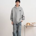 Adidas Hoodie Red Cotton Autumn
