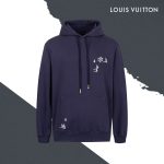 Louis Vuitton Hoodie Red Cotton