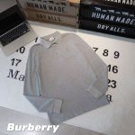 Burberry Long-Sleeved Ash Cotton Mercerized
