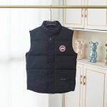 Canada Goose Vest Red Duck Down Fleece Fabric High-Density
