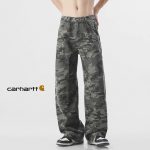 Carhartt Trousers Ash Cotton Pure Running Outdoor Workwear Environmentally Friendly Dyeing Double Needle Stitching Side Pockets