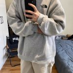 The North Face Hoodie Red Cotton Autumn